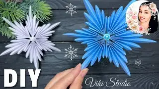 EASY Paper Snowflake Tutorial Winter Ornaments Christmas decorations