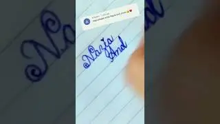 Nazia and jimin in cursive writing #sanahandwritting #cursivewriting #shortsvideo#viralshort