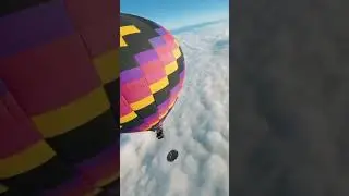 Прыжки на батуте над облаками #экстремалы #воздушныйшар  #skydiving  #деревнядураков