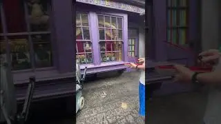 Using a homemade LIGHTSABER as a Harry Potter wand at Unibersal Studios?!!? #harrypotter #starwars