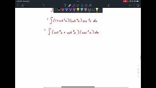 Sim CALC Advanced Integration: Complex Trig Integration - Cosecant/Cotangent (Example 8)