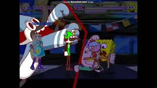 mugen-Star Butterfly and Mordecai vs Spongebob and patrick star