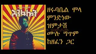 Zerubabbel Molla Mindnew Zimetash ዘሩባቤል ሞላ ምንድነው ዝምታሽ  lyrics video