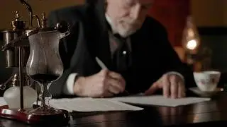 ASMR Morning Coffee and Paperwork 1870s Style (unintentional ASMR, cinematic, calming, cozy)