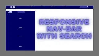 Responsive Navigation Bar with Search | HTML, CSS and JavaScript - ramCoder