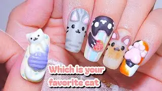 🐾 Cat Crew is Here! 😻 Adorable 3D Cat Ears + Paws Press-On Nails 💅 A Must-Have for Cat Lovers! 🧶