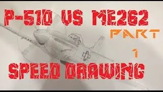Speed Drawing | P-51D VS ME-262 | Part 1