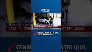 Terekam CCTV, Aksi Istri Pengemudi Ojol Jambak dan Pukuli Penumpang, Dipicu Api Cemburu! 