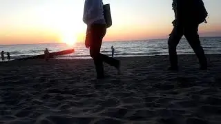Закат на побережье Балтийского моря. Зеленоградск.