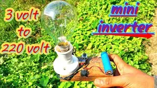 How to make 3 volt to 220 volt mini inverter using by old mobile charger #mini inverter circuit