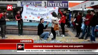 Sürpriz Evlenme Teklifi Genç Kızı Şaşırttı