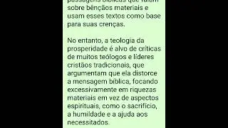 Teologia da Prosperidade segundo ChatGPT