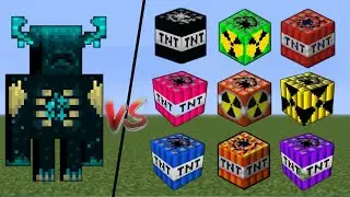 Can Warden Survive in Nuclear TNTs? Warden vs POWERFUL TNTs I Minecraft Mob Battle
