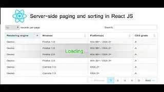 Server-side paging and sorting in React JS