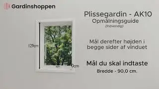 Plisse AK10 indvendig opmålning