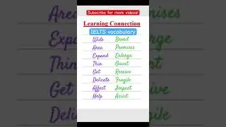 Learn English IELTS vocabulary 