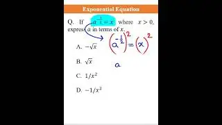 Exponential Equation - Solve #shorts #maths #exponentialequation #solve #mathpractice