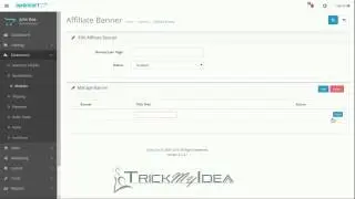 Affiliate Banner - Admin Section - Opencart