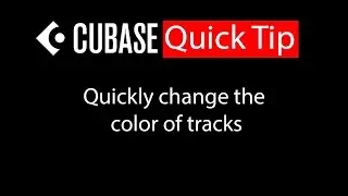 010 Cubase quick tip - Quickly change the color of tracks