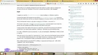 Moodle Administration Tutorial: PHP Installation