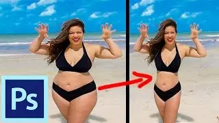 Photoshop Tutorial - Body Shape Editing With Liquify Tool