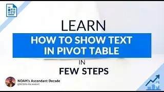 How to Show Text in Pivot Table | By Rakesh | Excel Pivot Table