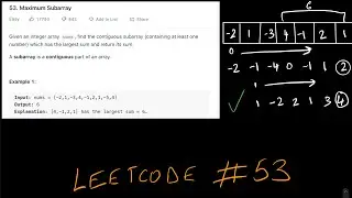 Maximum Subarray - #53 Leetcode