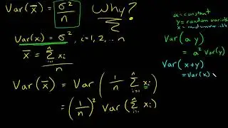 Why is the Variance of the Sample Mean equal to Sigma^2/n ? How to find the Variance of X-bar