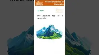 Vocabulary related to Mountains #5minutesenglish #vocabulary #mountains #hills #slope