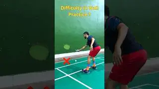 Facing Difficulty in Wall Practice 😅🏸 #wallpractice #badmintonpractice