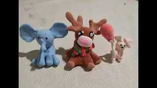 Новогодний олень из пластилина