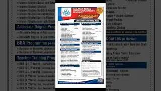 allama Iqbal Open University admission date extended last date for apply is 04 may 2023