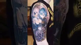 Анимэ тату. Re:Zero. Татуировка Рам и Рем. Ram & Rem anime tattoo.