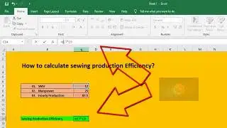 How to calculate sewing line production Efficiency | Efficiency | Excel | MS |