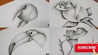 Subscribe Now! Stippling Drawing Tutorial for Beginners - 