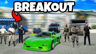 Escaping Impossible PD Jail Shootout in GTA 5 RP