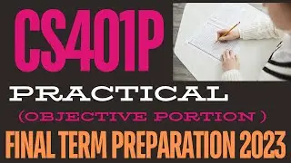 CS401P Final term Preparation  (objective file) || 100% correct Mcqs