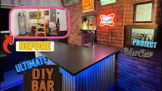 Must See This..Garage to Bar! Epic Man Cave Transformation!