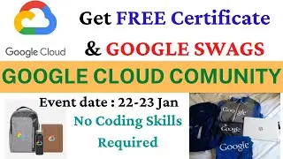 Free Google Swags & Certificate |Google Cloud Community Days India |Google Cloud Event Challenge |