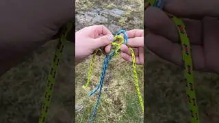 SLIPPED SQUARE KNOT 🪢 How to tie FAST 🪢 USEFUL KNOT 🪢  #shorts #rope  #knotting
