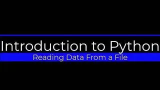 Reading Data From A File in Python