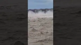 Narayanpur dam water flow at Karnataka 🌊🌊....#dam # ytshort #trending #water.....
