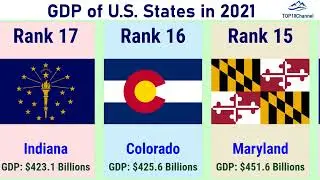 Ranking Nominal GDP of U.S. States in 2021| TOP 10 Channel