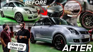 Old model suzuki swift restored to its former glory