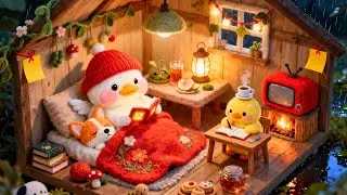 Cozy Cabin Jazz Lofi — Soft Cozy Beats with Rain Sounds for Unwind, Reading & Relaxation🔥📚☕