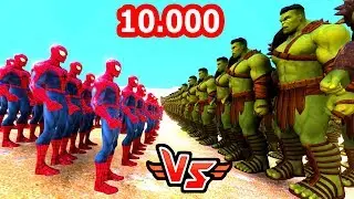 10.000 ÖRÜMCEK ADAM VS 10.000 HULK 😱 - Süper Kahramanlar