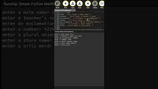 Python Simple Madlibs