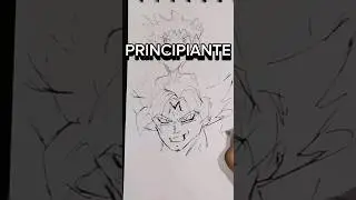 GOKU NOOB VS PRO #dibujo #art #drawing #goku #dragonball