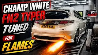 Championship White FN2 Type R: Dyno Tuning & Exhaust Flames!