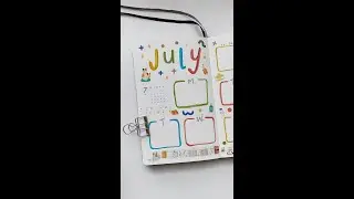 July - Plan with Me / Bullet Journal Setup 2021 #shorts
